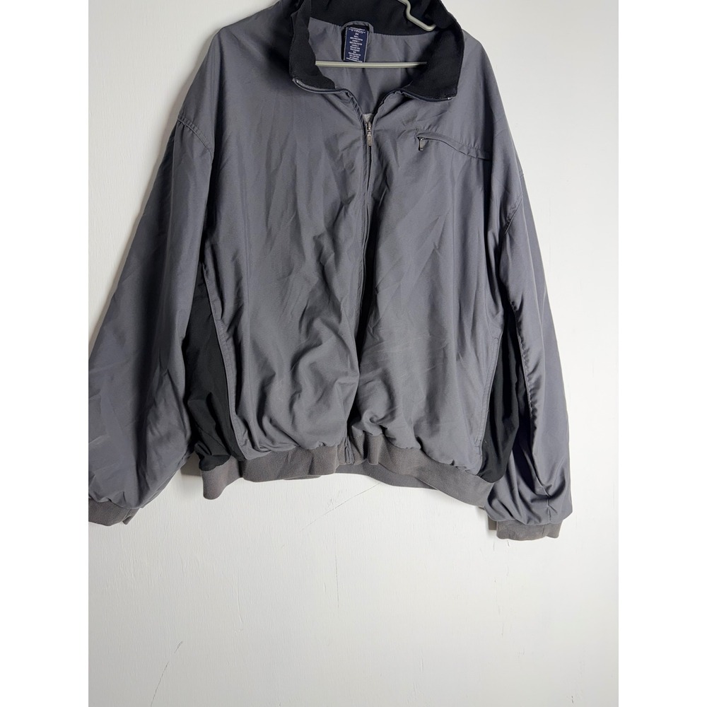 Roundtree & Yorke Sport Mens 3X Gray Windbreaker Full Zip Jacket Golf Coat - Picture 2 of 7